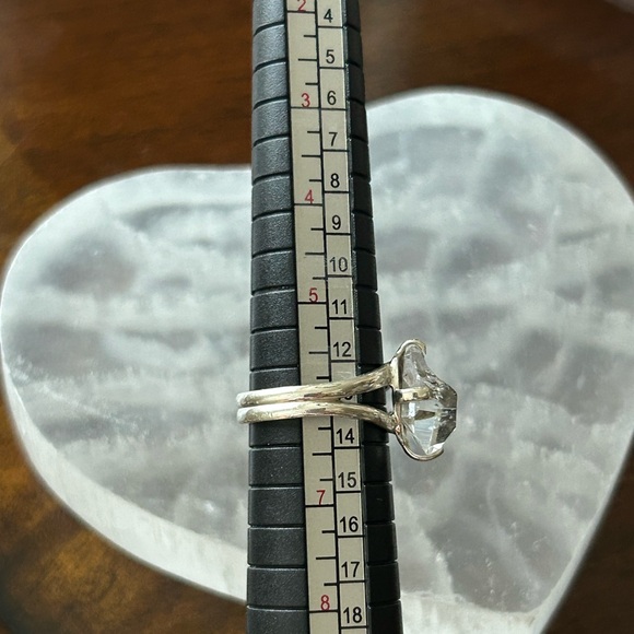 Herkimer diamond ring sterling silver - Picture 6 of 6